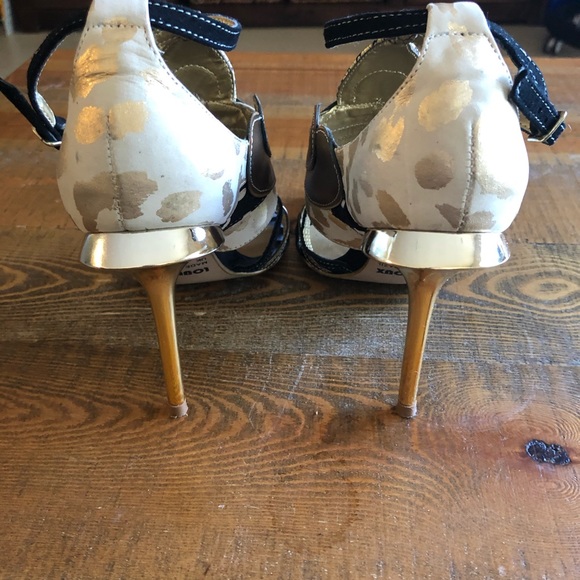 Cocktail black gold silver handmade high heels - Picture 6 of 7